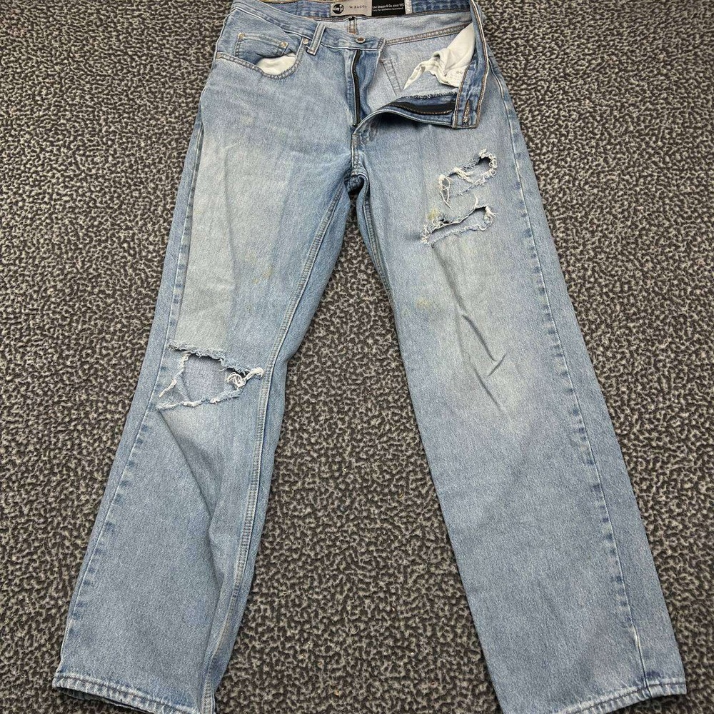 Levi's Silver Tab Jeans Women 29x31 Blue Denim Baggy Pants Distressed Cotton Y2K